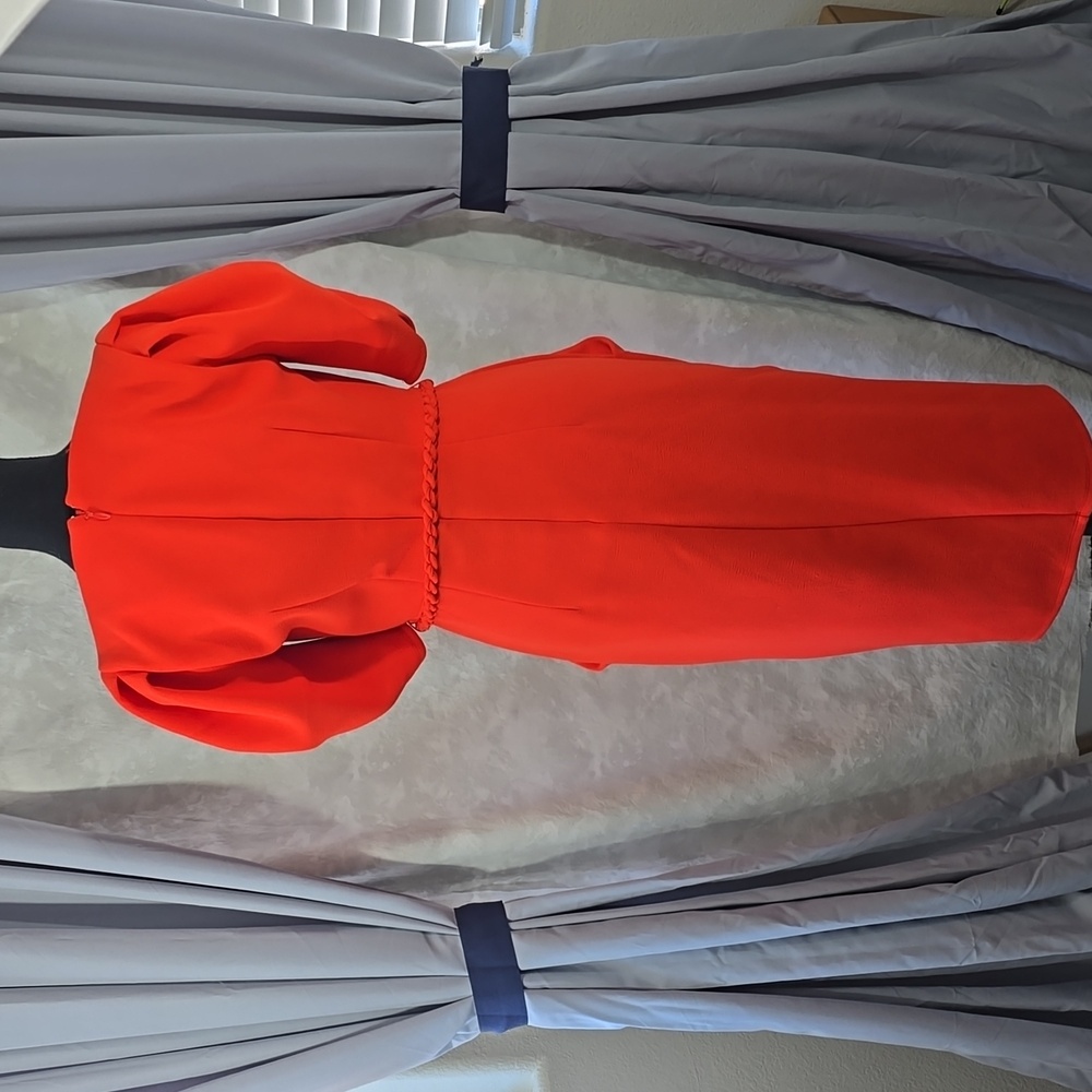 NY&Co Gabrielle Union - Puff-Sleeve Wrap Sheath Dress - Picture 9 of 12